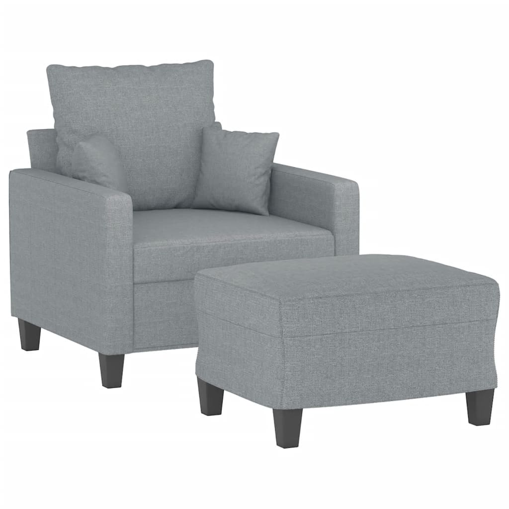 Sofastol Med Fodskammel 60 Cm Stof