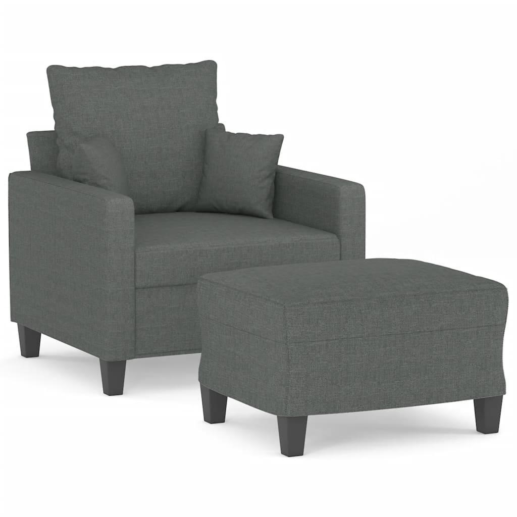 Sofastol Med Fodskammel 60 Cm Stof