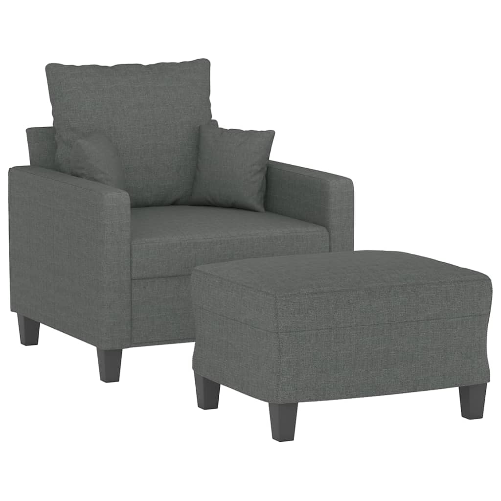 Sofastol Med Fodskammel 60 Cm Stof
