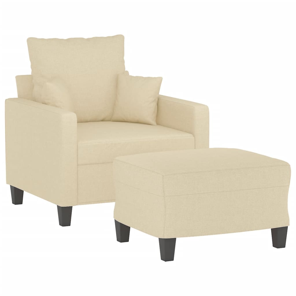Sofastol Med Fodskammel 60 Cm Stof