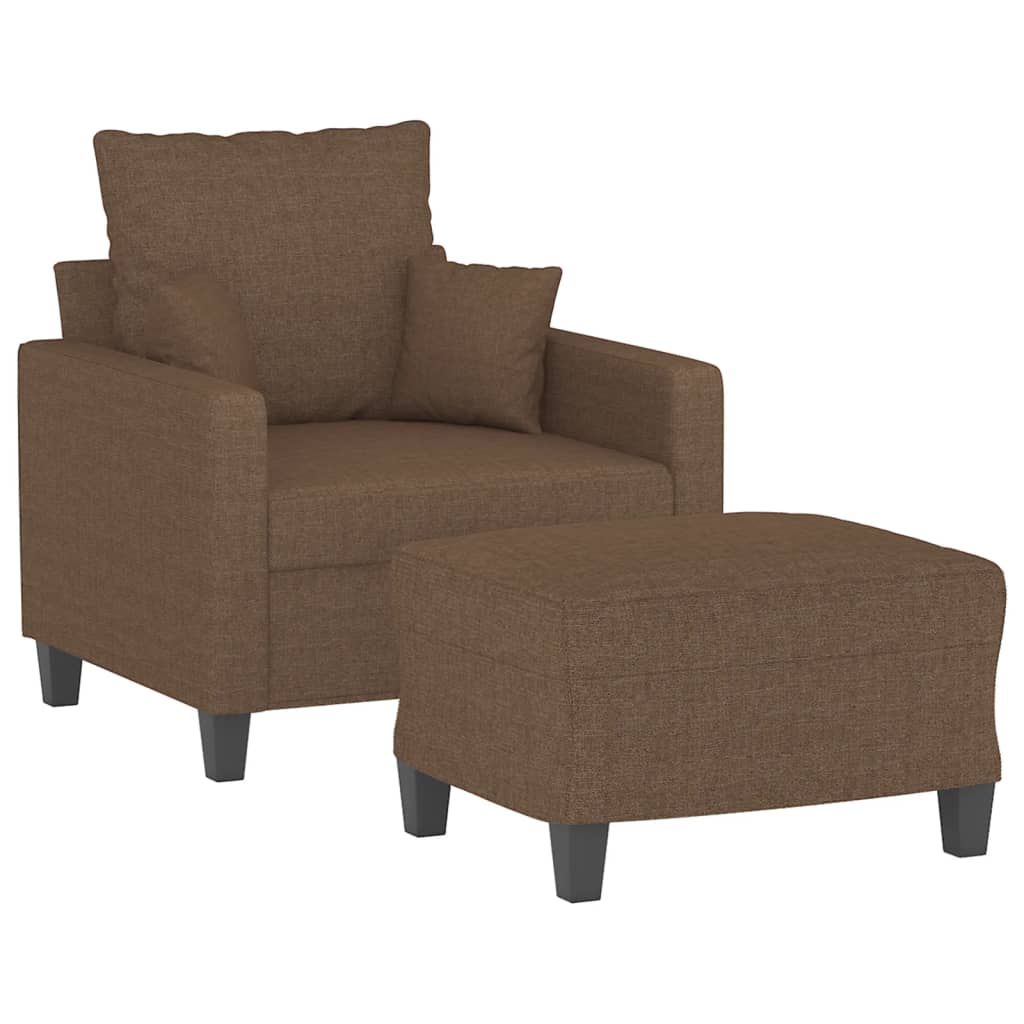 Sofastol Med Fodskammel 60 Cm Stof