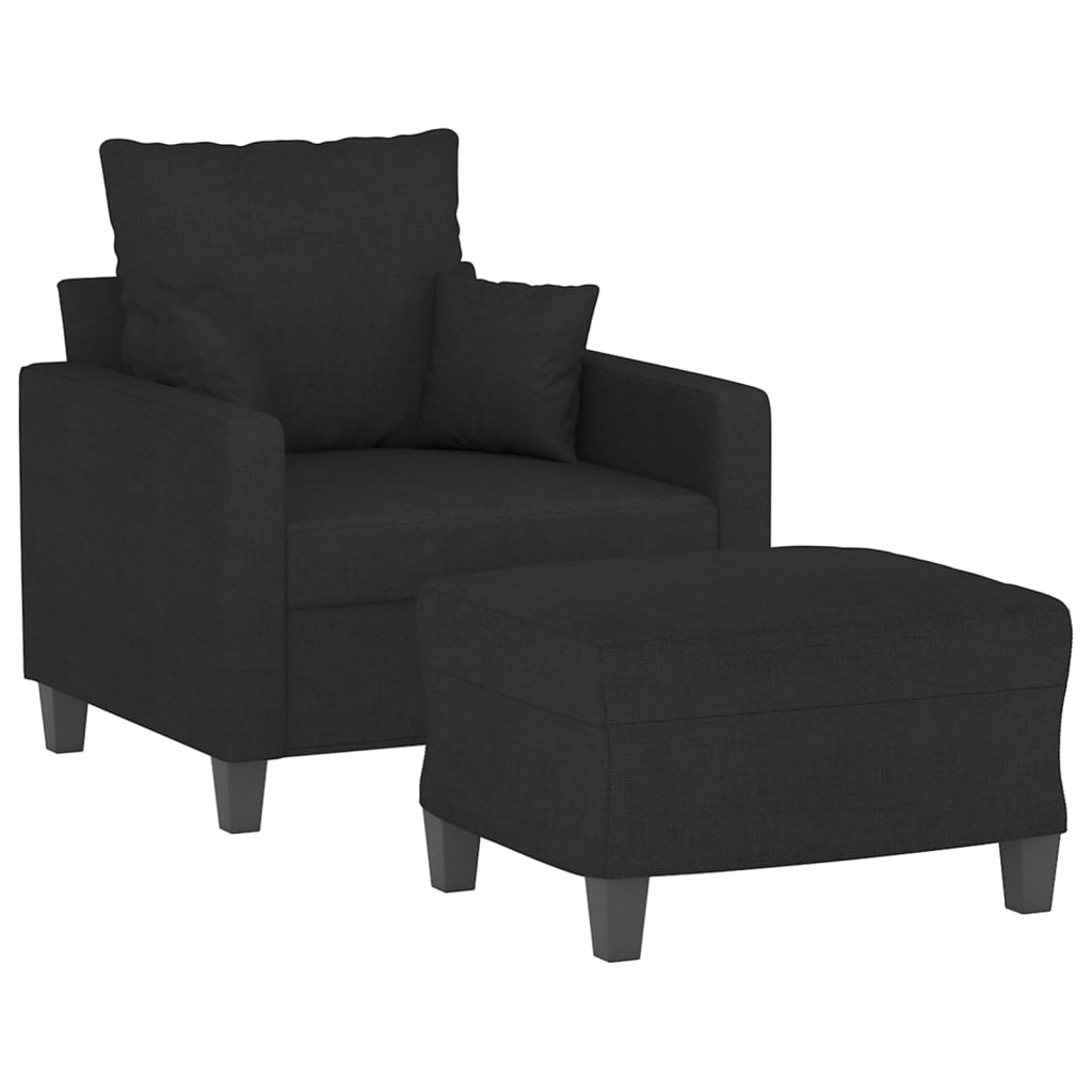 Sofastol Med Fodskammel 60 Cm Stof
