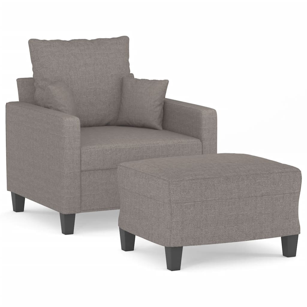 Sofastol Med Fodskammel 60 Cm Stof