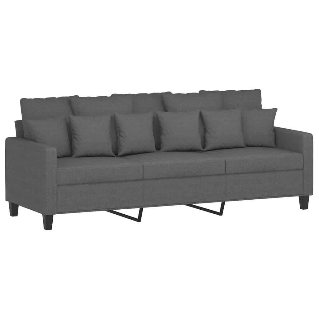 3-Personers Sofa Med Fodskammel 180 Cm Stof