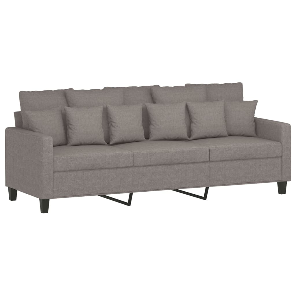 3-Personers Sofa Med Fodskammel 180 Cm Stof
