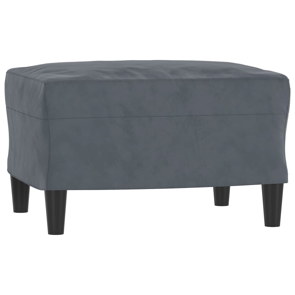 3-Personers Sofa Med Fodskammel 180 Cm Velour