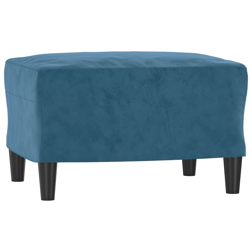 3-Personers Sofa Med Fodskammel 180 Cm Velour