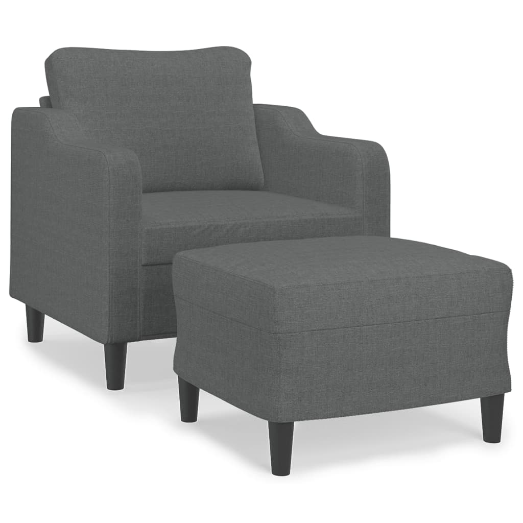 Sofastol Med Fodskammel 60 Cm Stof