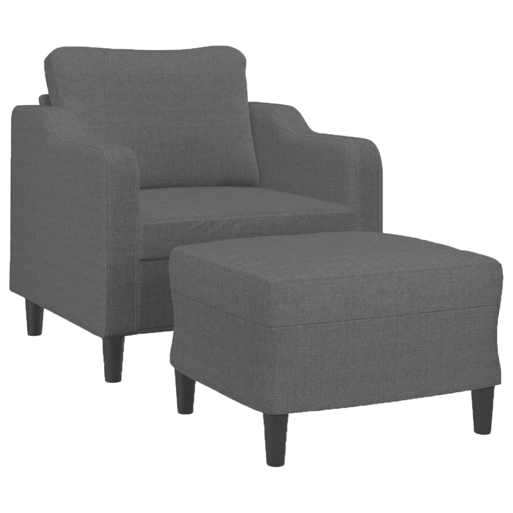 Sofastol Med Fodskammel 60 Cm Stof