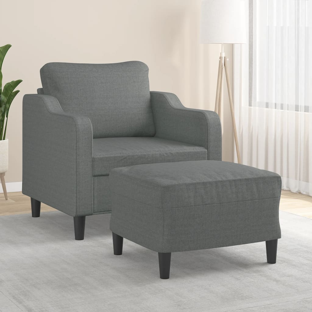 Sofastol Med Fodskammel 60 Cm Stof