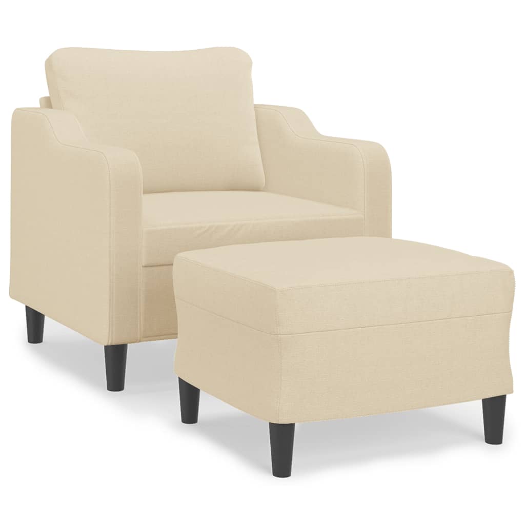 Sofastol Med Fodskammel 60 Cm Stof