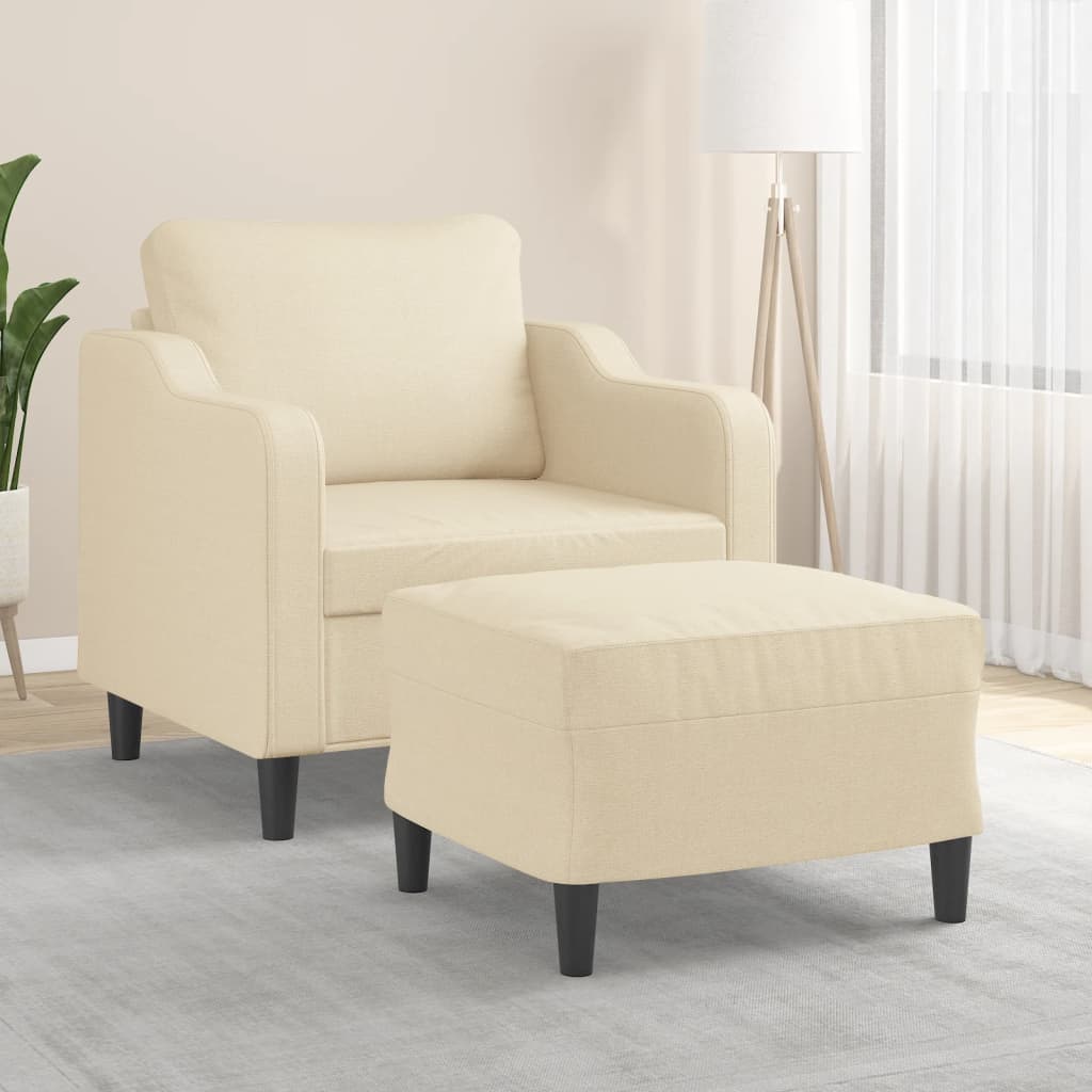 Sofastol Med Fodskammel 60 Cm Stof