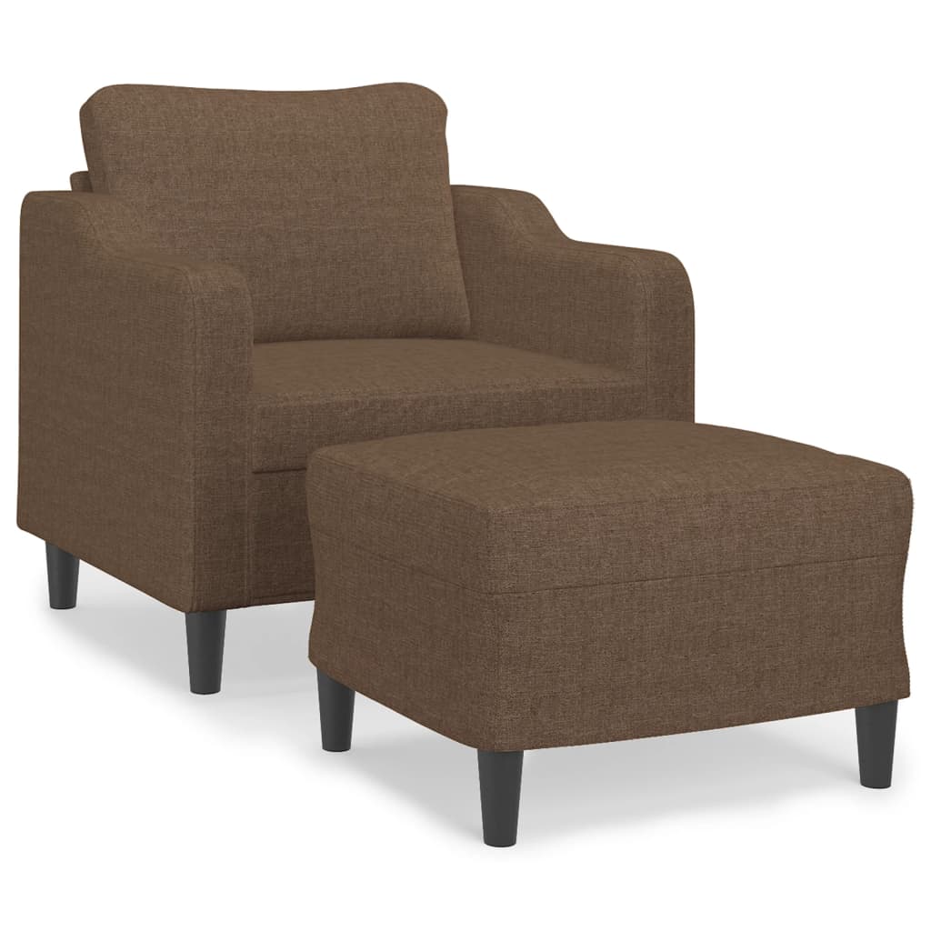Sofastol Med Fodskammel 60 Cm Stof
