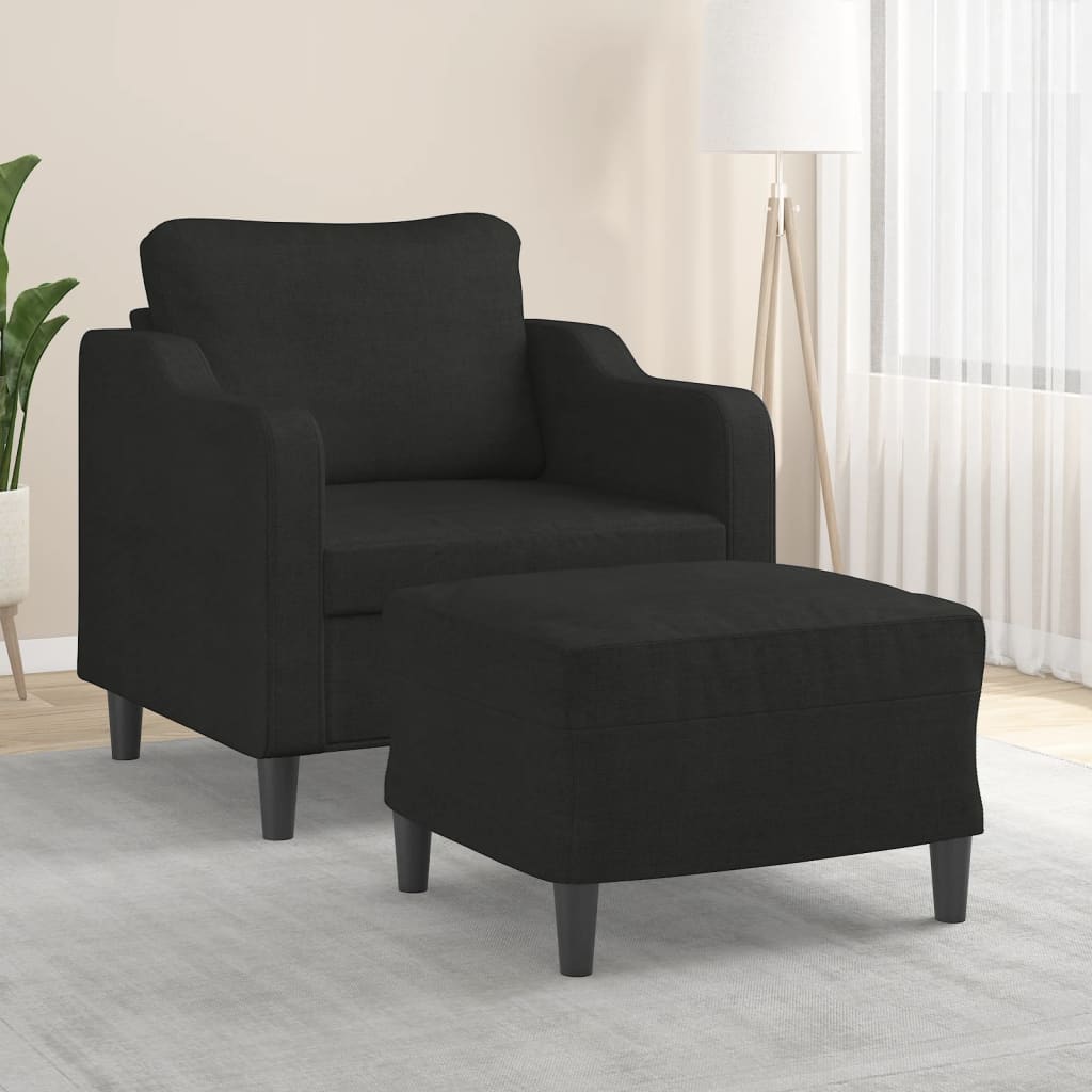 Sofastol Med Fodskammel 60 Cm Stof