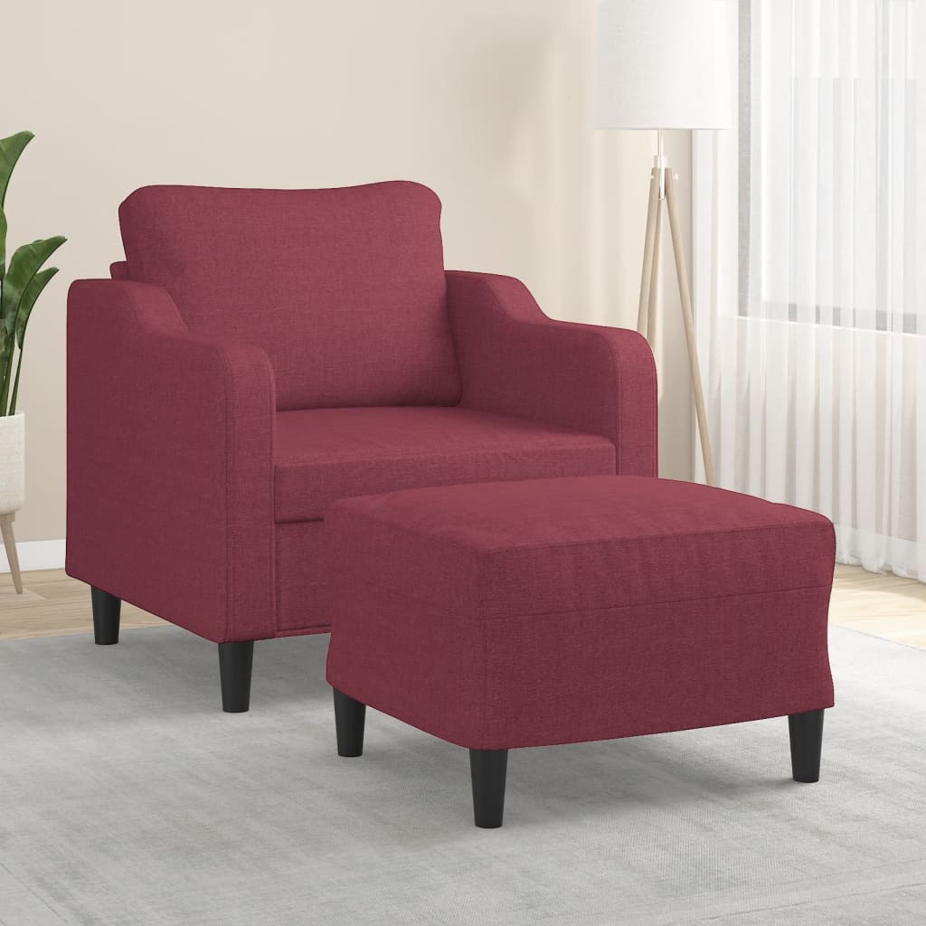 Sofastol Med Fodskammel 60 Cm Stof