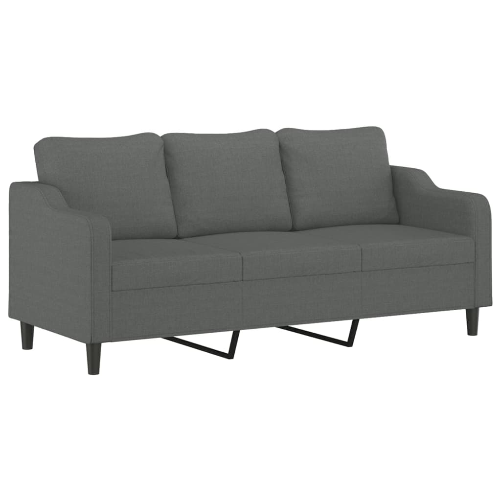 3-Personers Sofa Med Fodskammel 180 Cm Stof