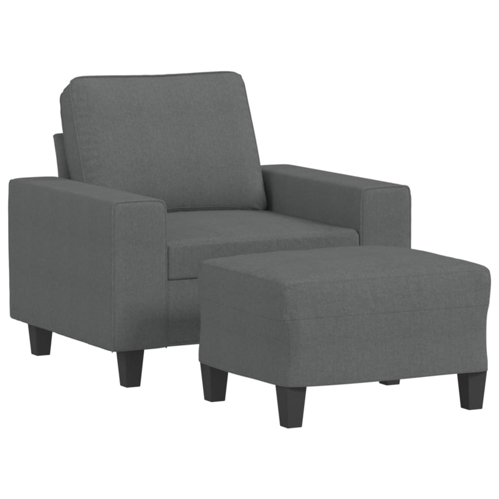 Sofastol Med Fodskammel 60 Cm Stof