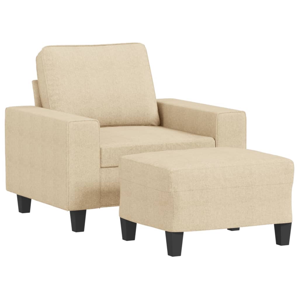Sofastol Med Fodskammel 60 Cm Stof