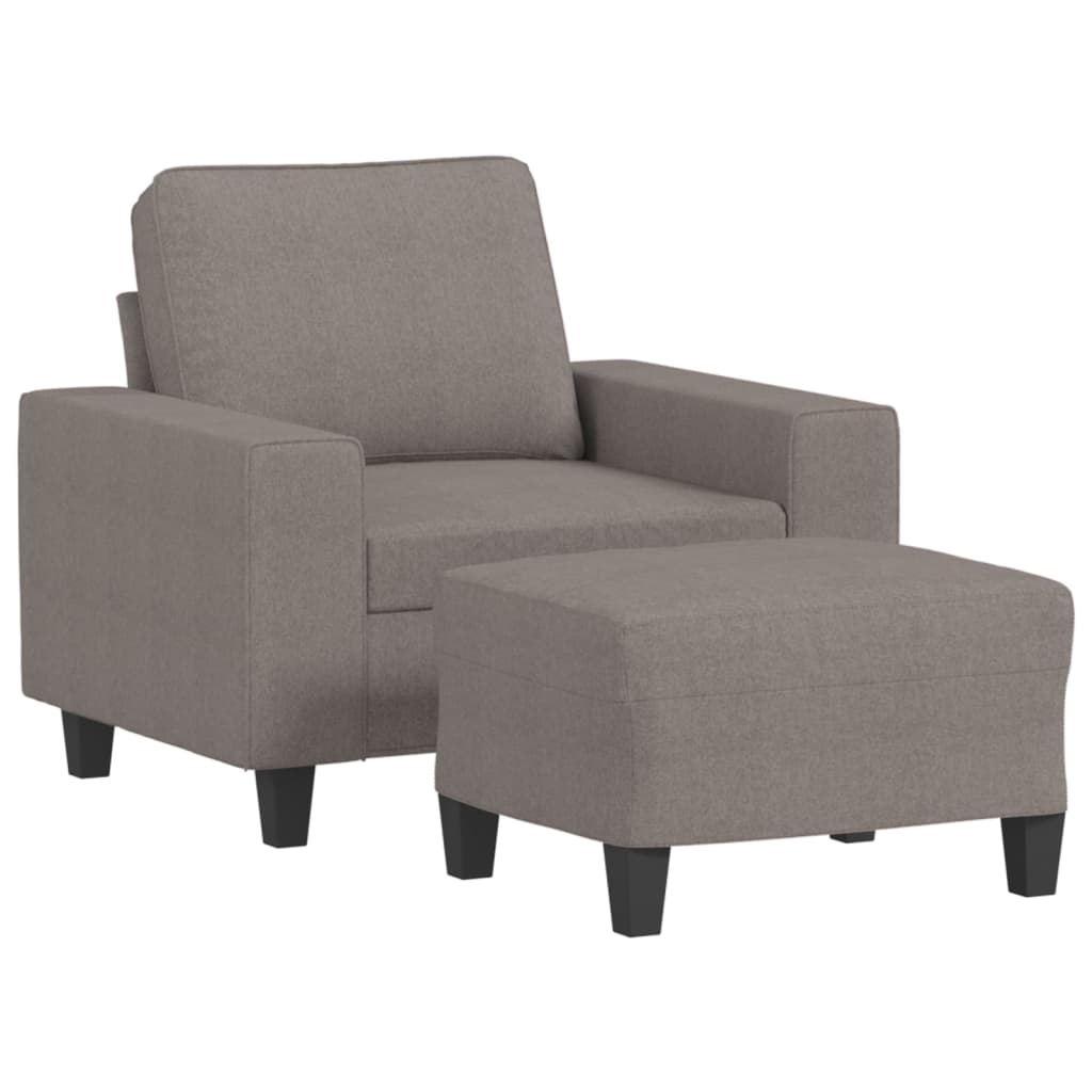 Sofastol Med Fodskammel 60 Cm Stof