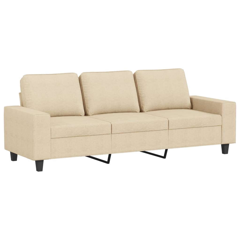 3-Personers Sofa Med Fodskammel 180 Cm Stof