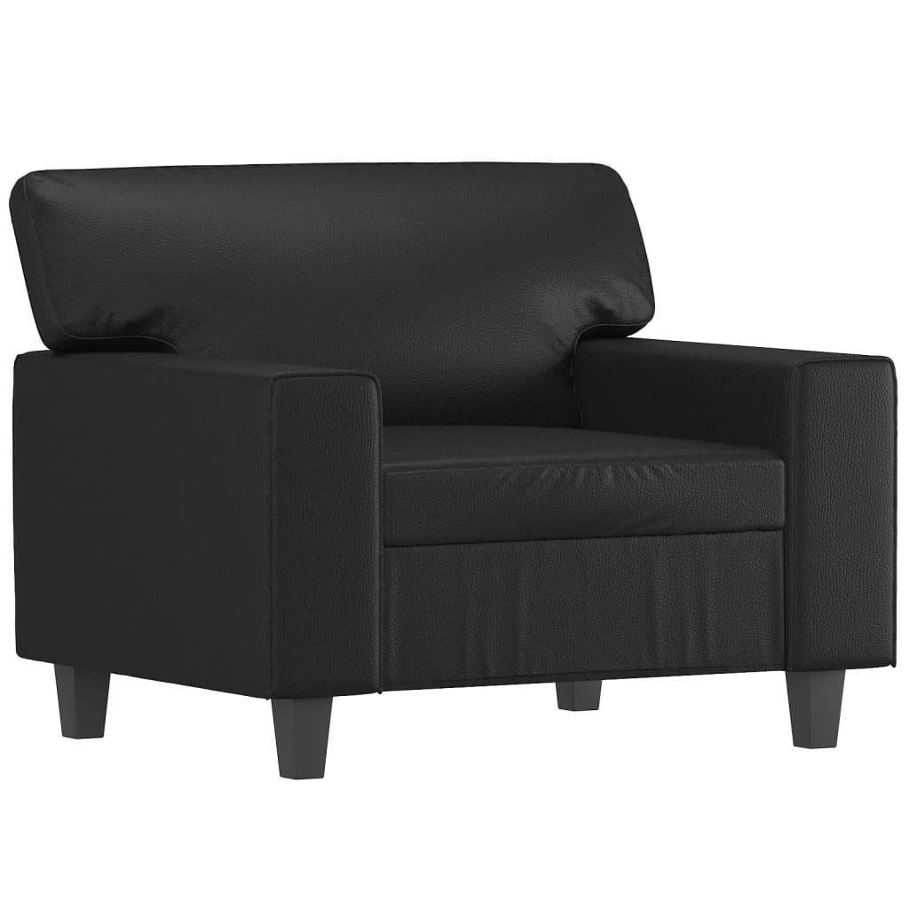 Sofastol Med Fodskammel 60 Cm Kunstlæder