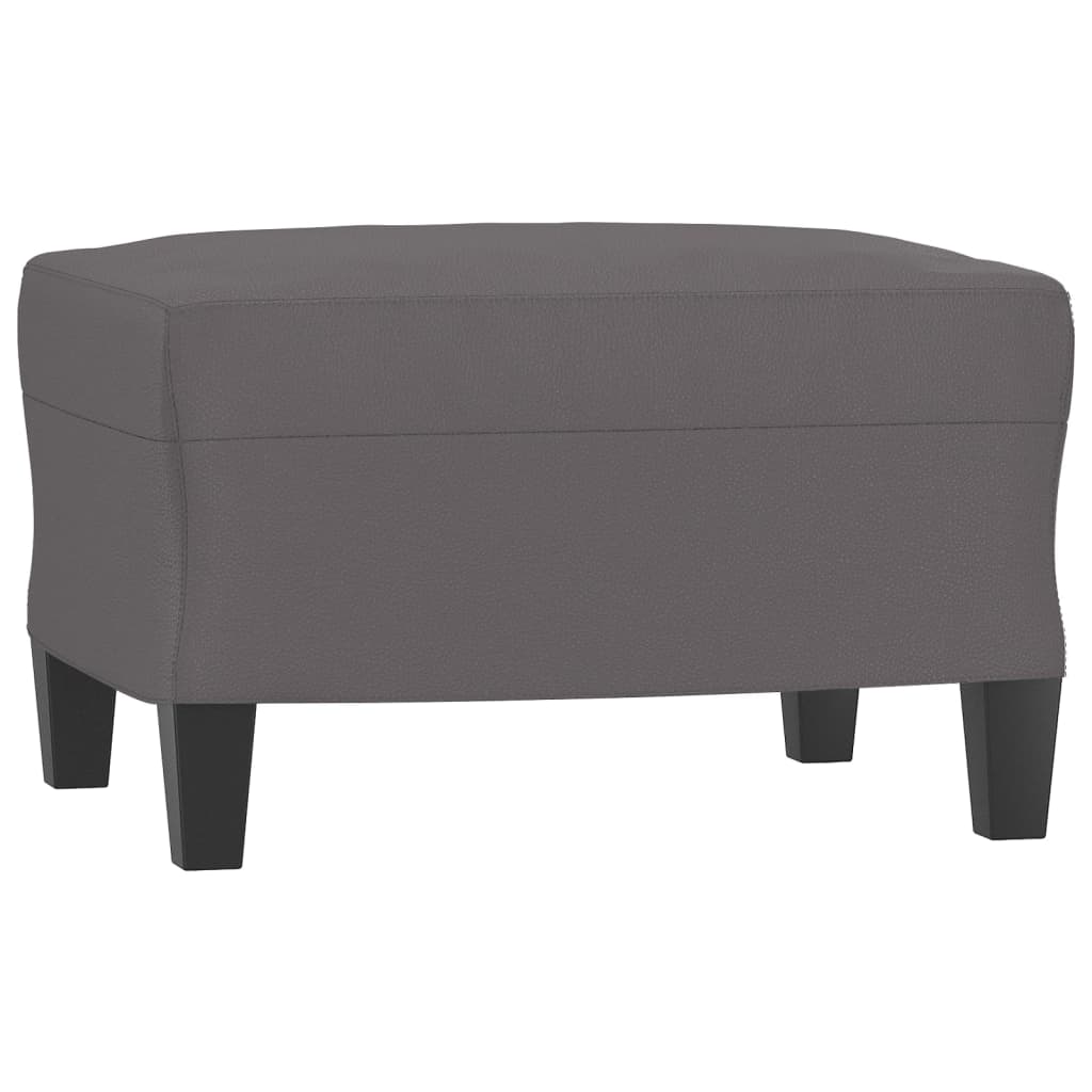 Sofastol Med Fodskammel 60 Cm Kunstlæder