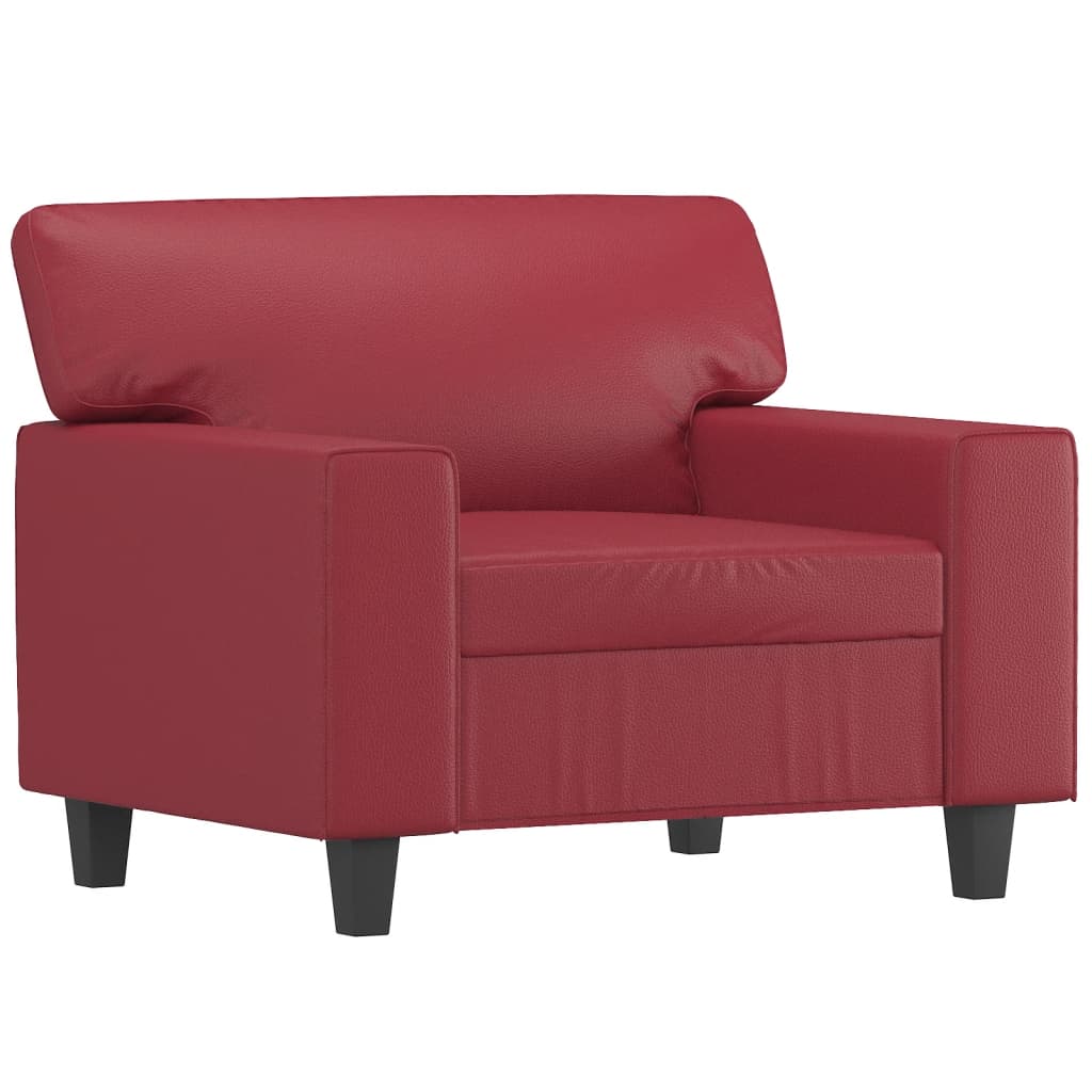 Sofastol Med Fodskammel 60 Cm Kunstlæder