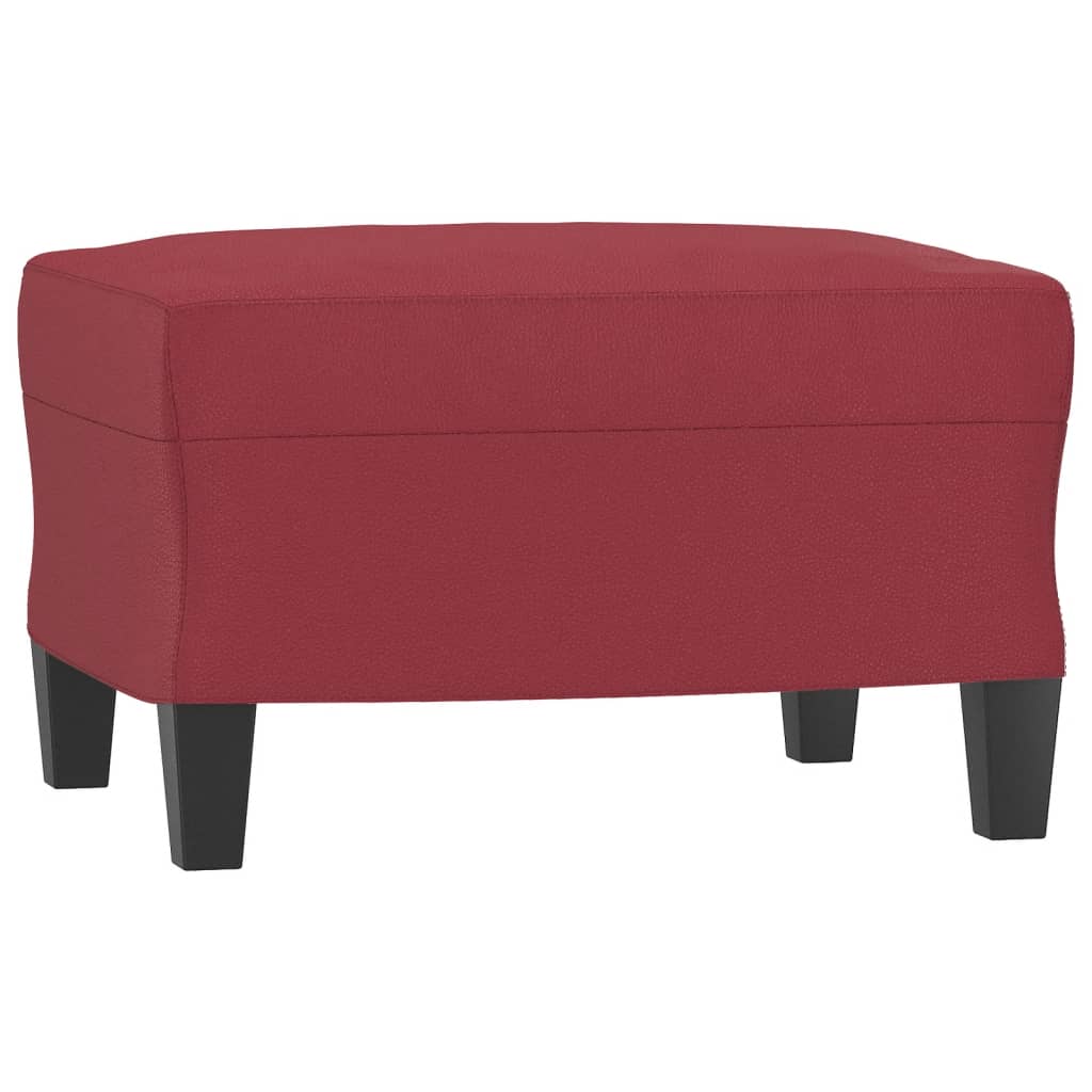 Sofastol Med Fodskammel 60 Cm Kunstlæder