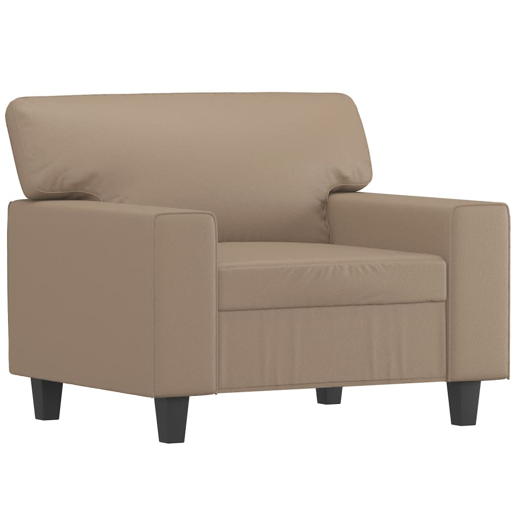 Sofastol Med Fodskammel 60 Cm Kunstlæder
