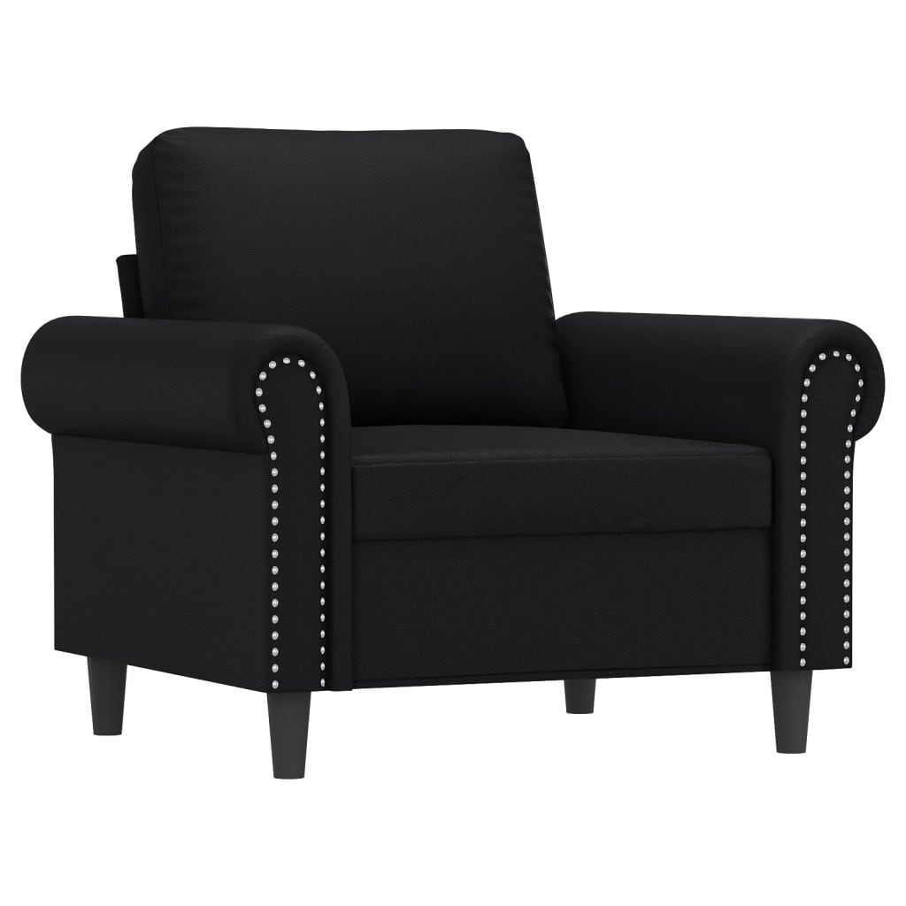 Sofastol Med Fodskammel 60 Cm Kunstlæder