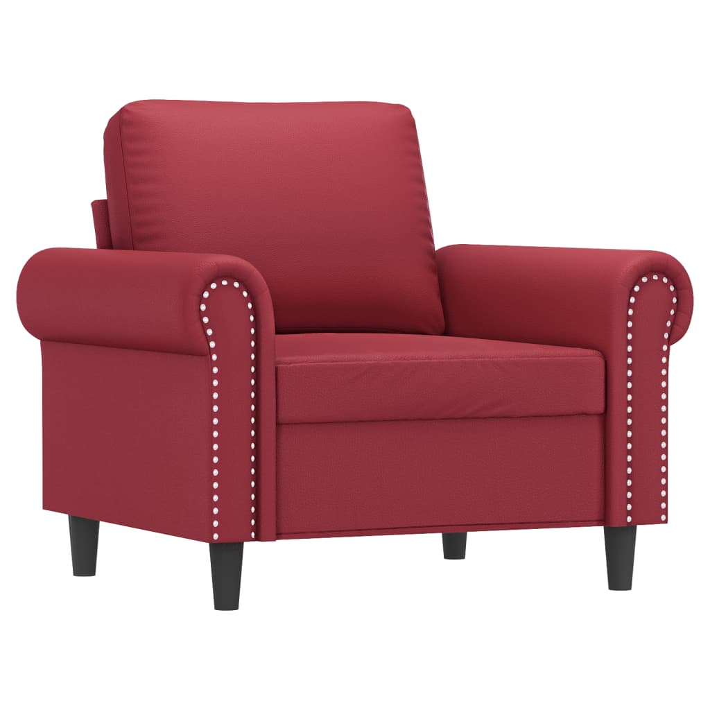 Sofastol Med Fodskammel 60 Cm Kunstlæder