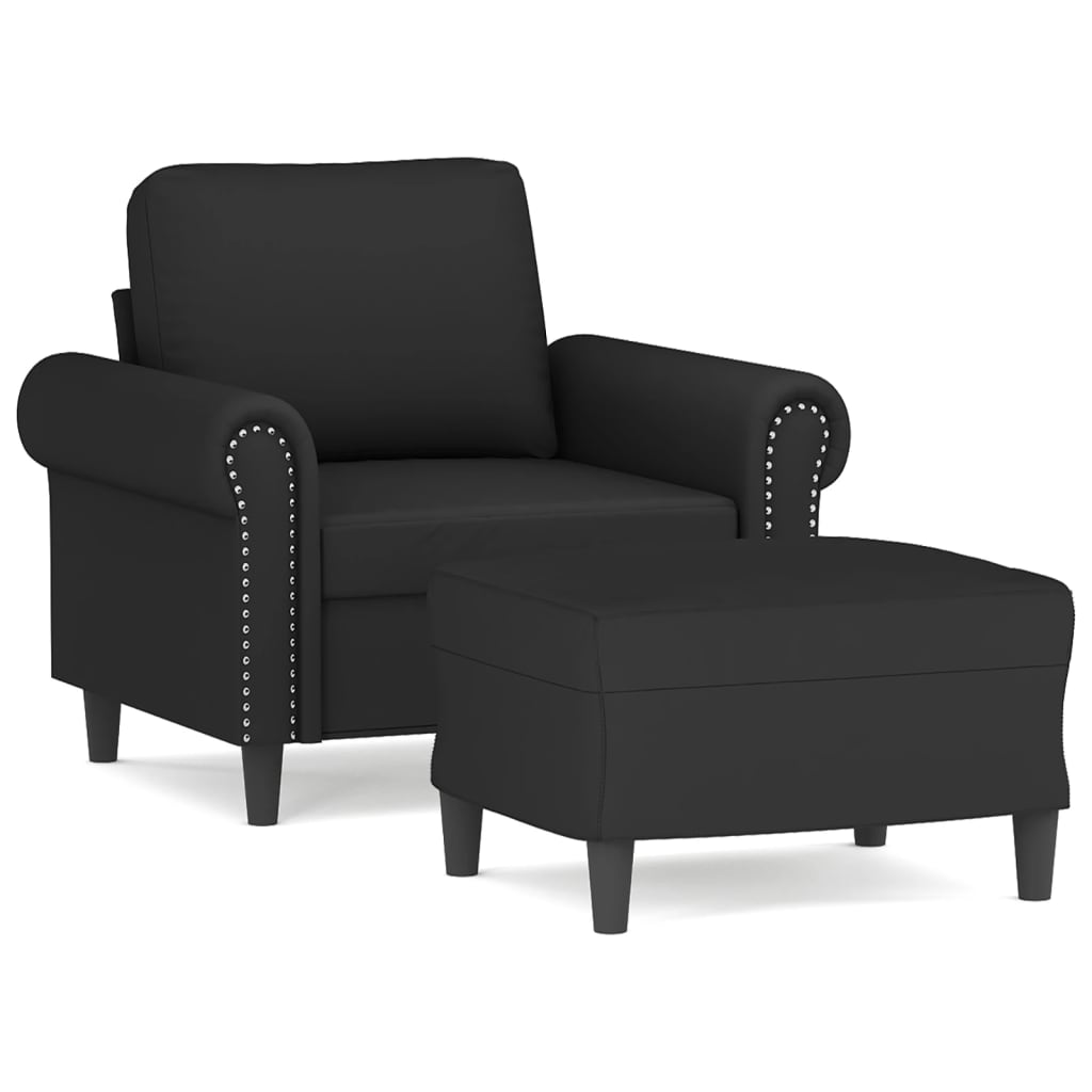 Sofastol Med Fodskammel 60 Cm Velour