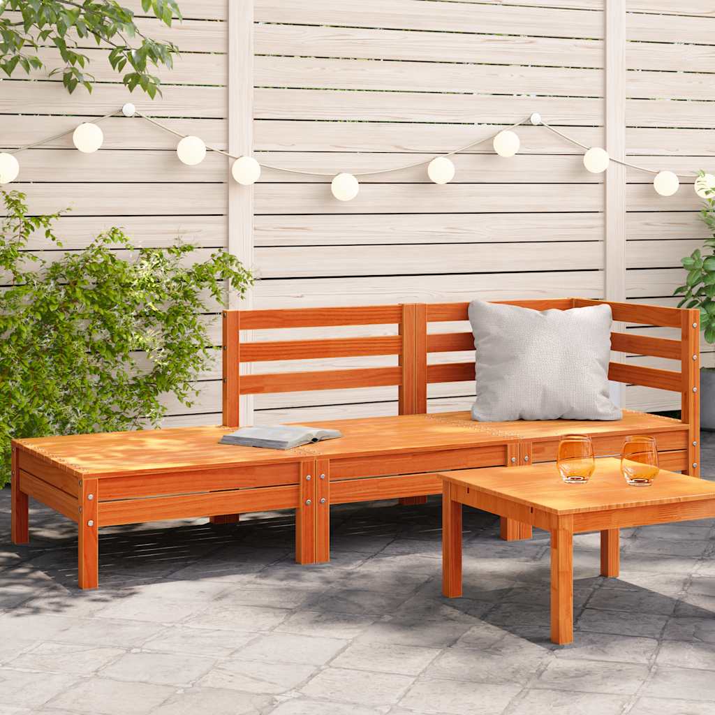 3-personers Havesofa Massivt Fyrretræ - Variant 838044