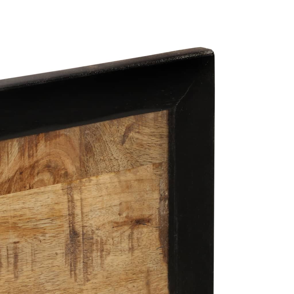 Spejl Med Hylder 80x8x55 Cm Glas Og Massivt Mangotræ - Billede 4