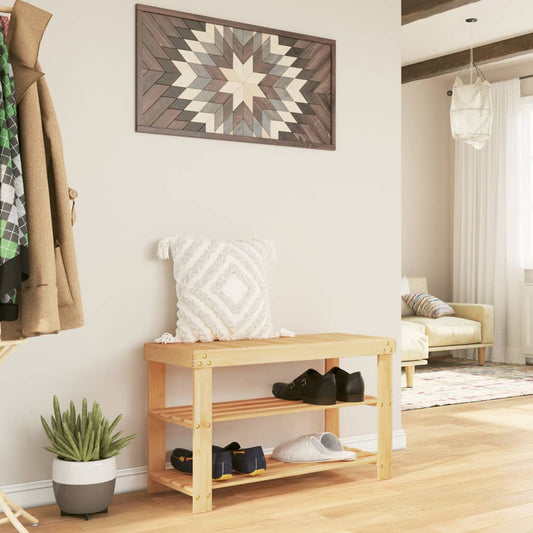 Skostativ Med 3 Hylder 70X27,5X45 Cm Bambus