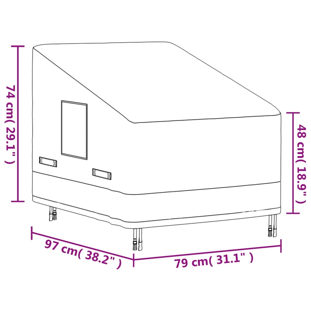 Overtræk Til Loungestol 79X97X48/74 Cm 600D Oxfordstof Beige