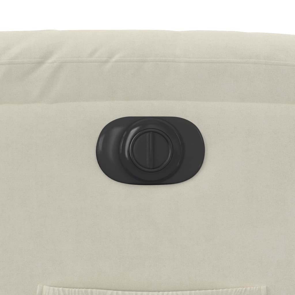 Løftestol Velour Farvet Creme