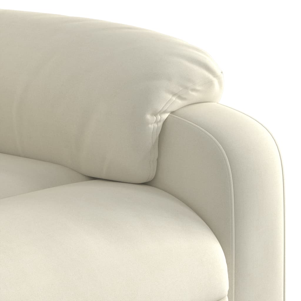 Løftestol Velour Farvet Creme
