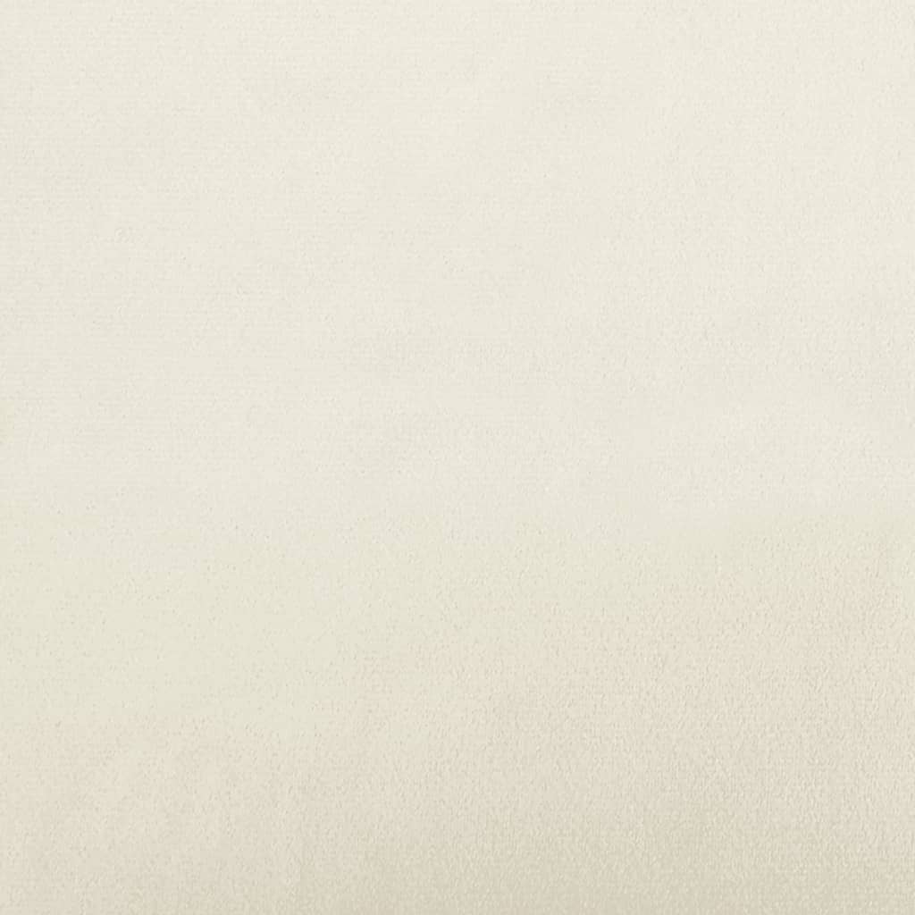 Lænestol Velour Farvet Creme