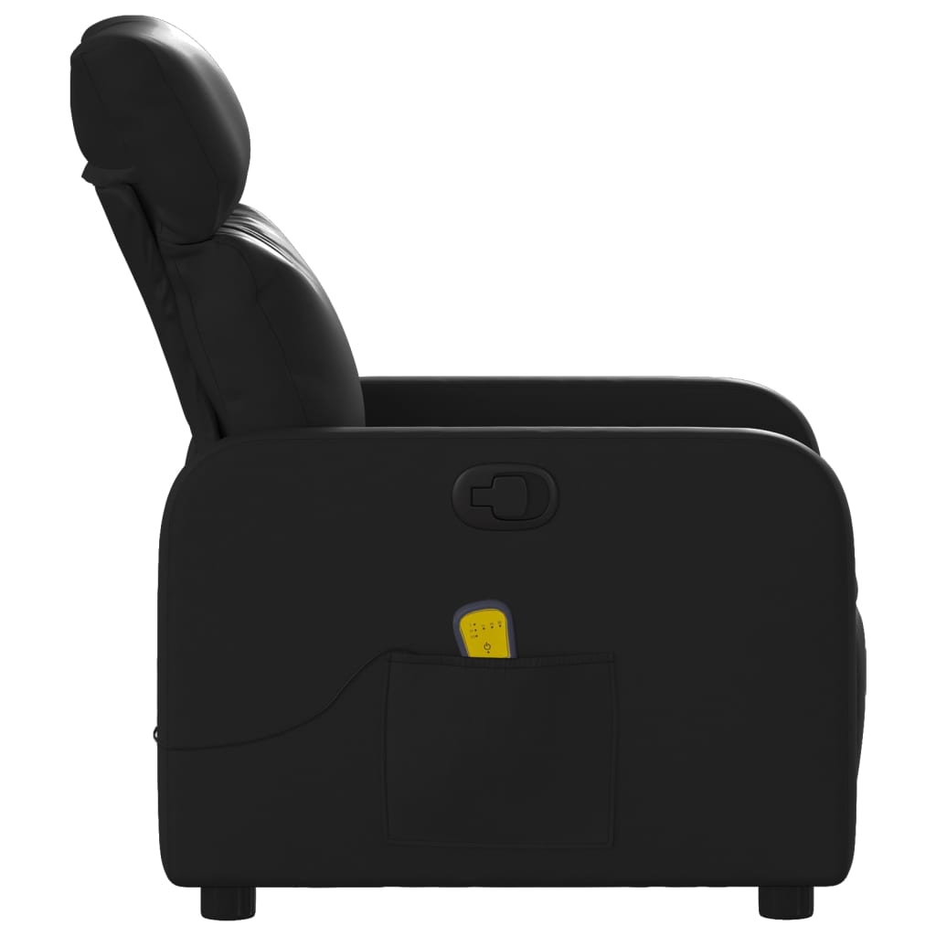Massagestol Sort Kunstlæder - Billede 8