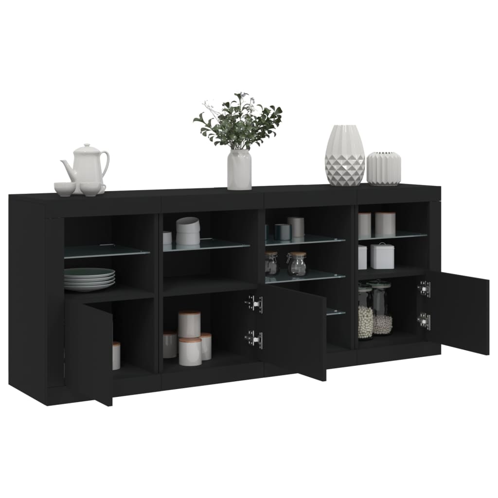 Skænk Med Led-Lys 164X37X67 Cm
