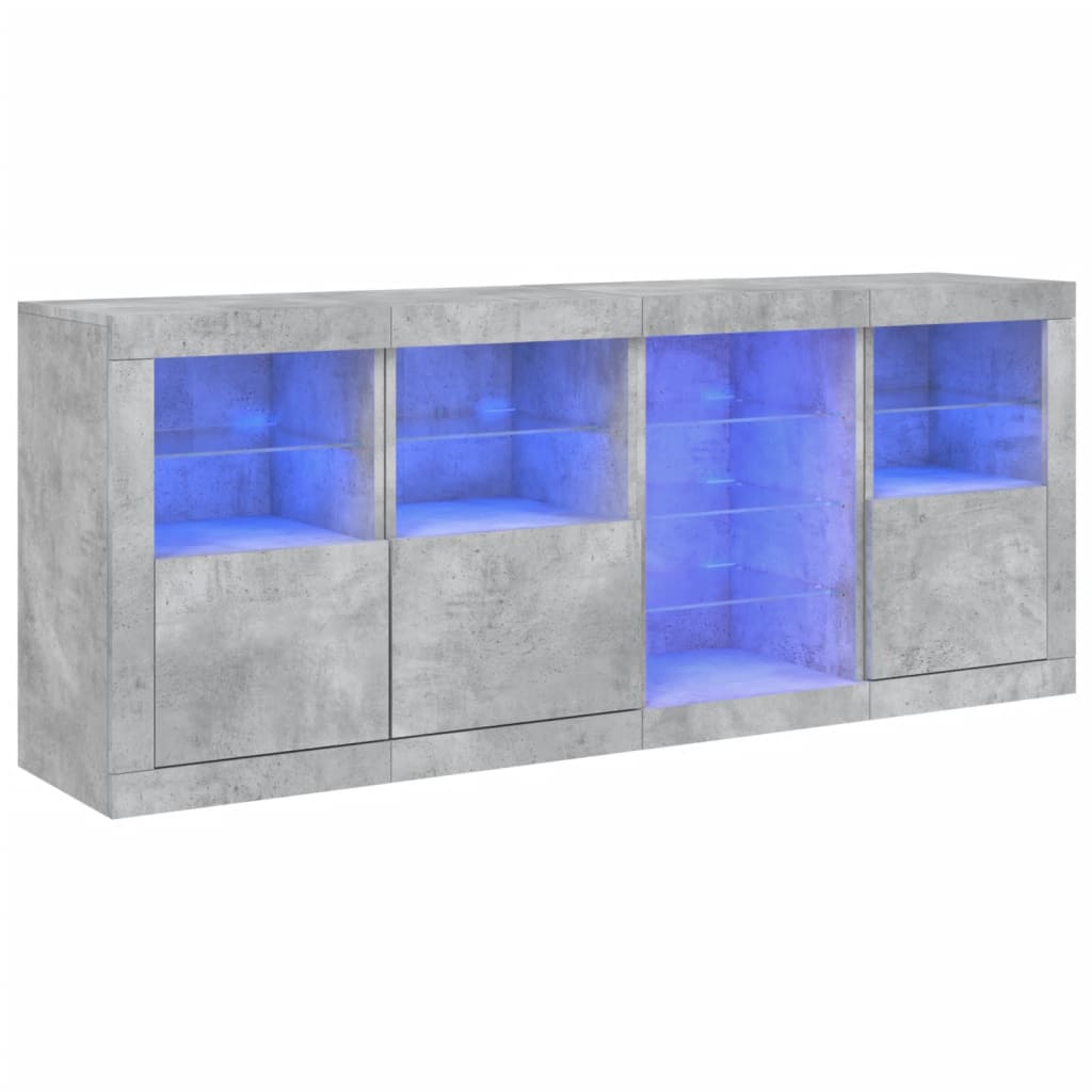 Skænk Med Led-Lys 164X37X67 Cm