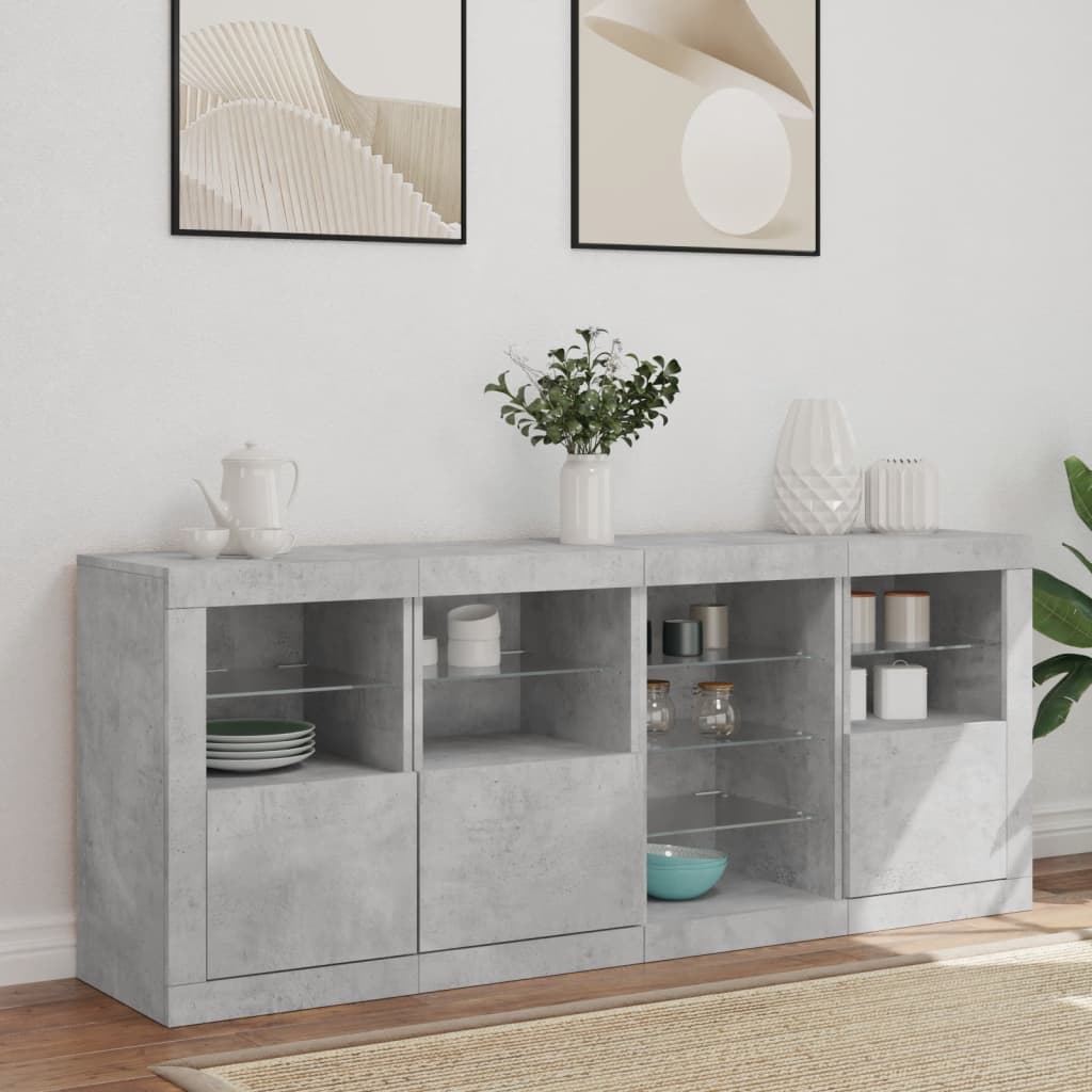 Skænk Med Led-Lys 164X37X67 Cm