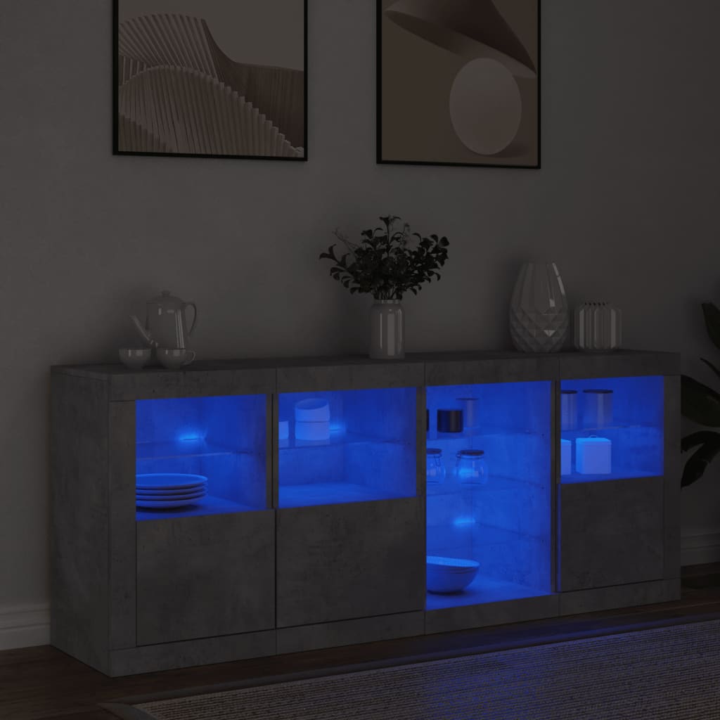 Skænk Med Led-Lys 164X37X67 Cm