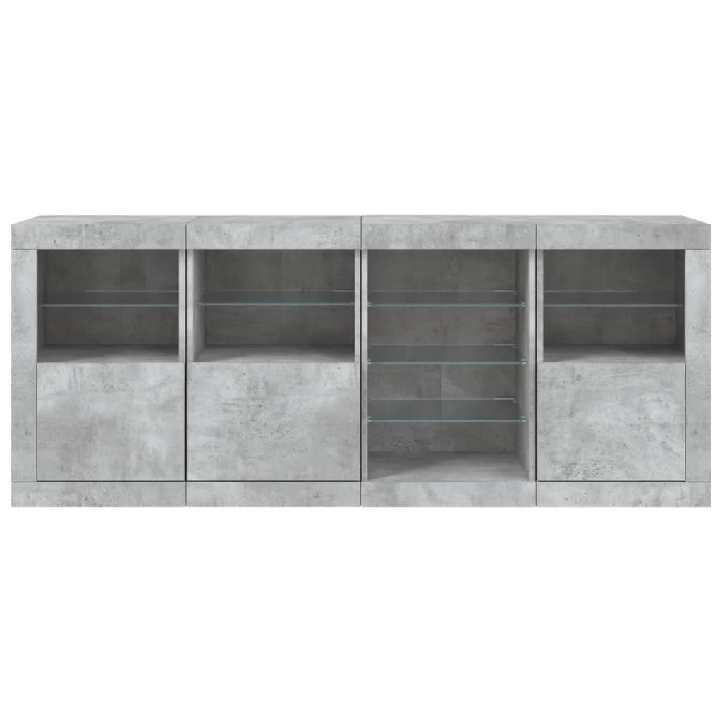 Skænk Med Led-Lys 164X37X67 Cm