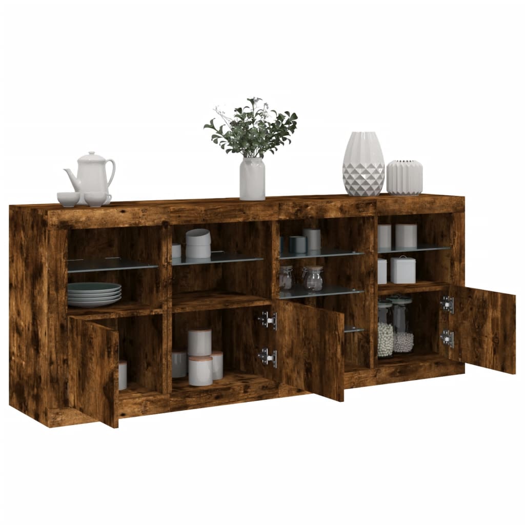 Skænk Med Led-Lys 164X37X67 Cm