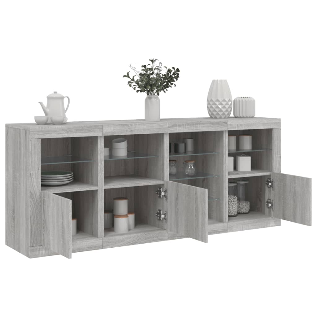 Skænk Med Led-Lys 164X37X67 Cm