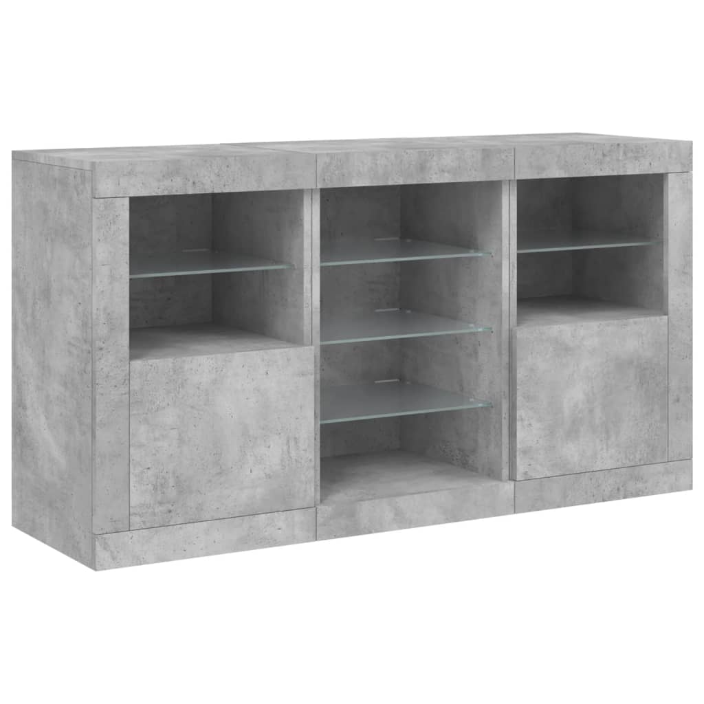 Skænk Med Led-Lys 123X37X67 Cm