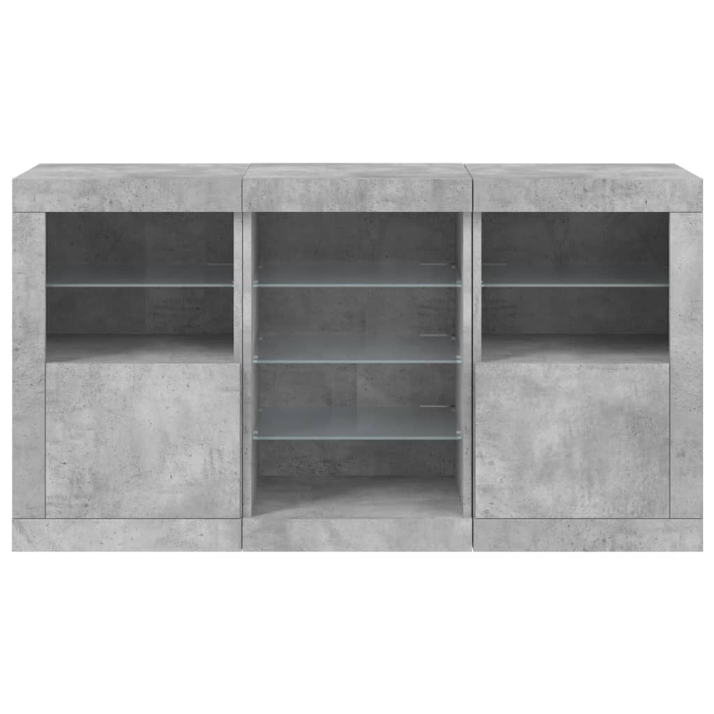 Skænk Med Led-Lys 123X37X67 Cm