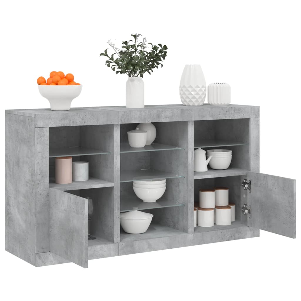 Skænk Med Led-Lys 123X37X67 Cm